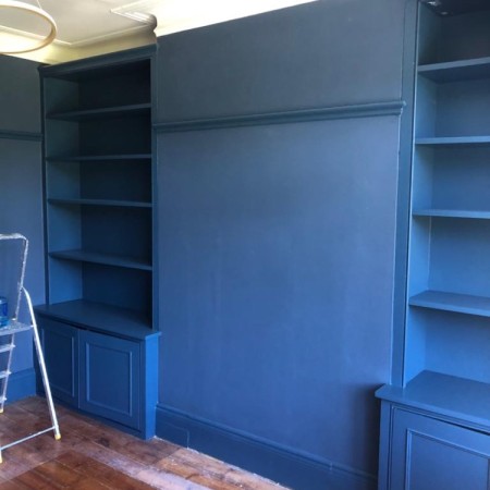 Living room painting, shelving, decorating - North London