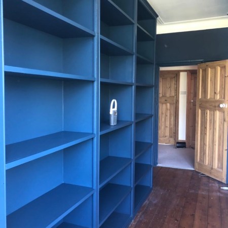 Living room painting, shelving, decorating - North London