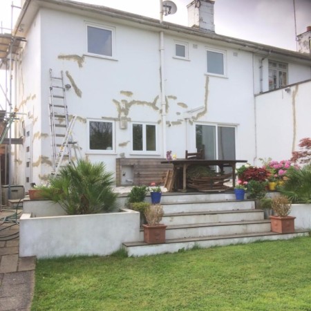 External painting & Chimney Repair In North London. Completed offf ladders (Conley Hatch Lane Hamden)