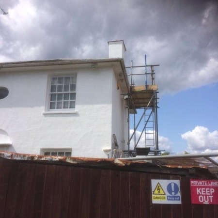 External painting & Chimney Repair In North London. Completed offf ladders (Conley Hatch Lane Hamden)