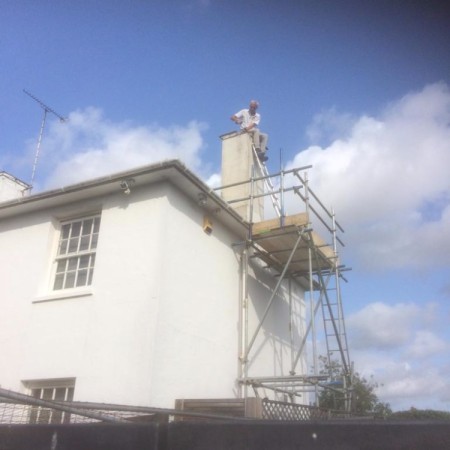 External painting & Chimney Repair In North London. Completed offf ladders (Conley Hatch Lane Hamden)