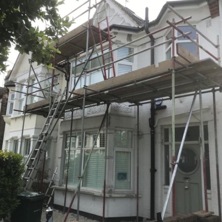 Exterior Property decoration in Queens Avenue, London, N20.