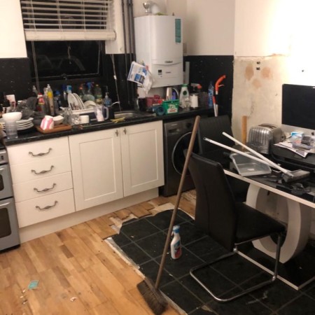 Before: New kitchen with electrics and more in Camden Town, North London