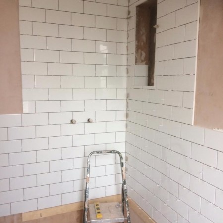 From a separate toilet and bathroom into a modern family bathroom