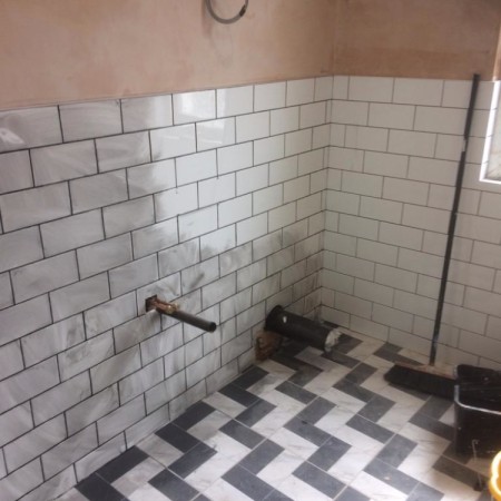 From a separate toilet and bathroom into a modern family bathroom