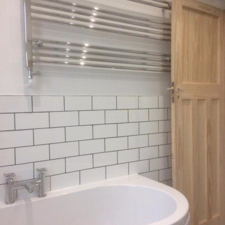 From a separate toilet and bathroom into a modern family bathroom