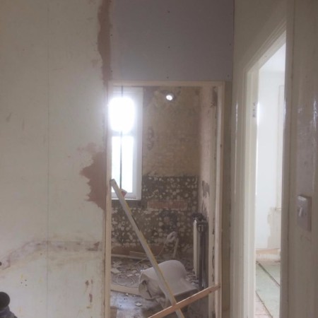 From a separate toilet and bathroom into a modern family bathroom