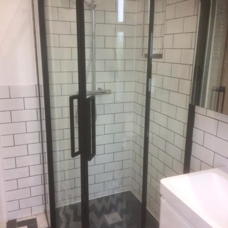 From a separate toilet and bathroom into a modern family bathroom