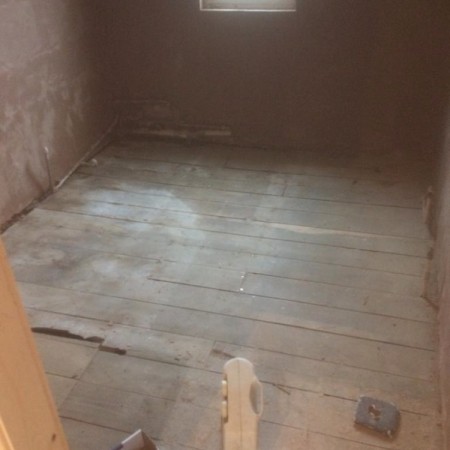 From a separate toilet and bathroom into a modern family bathroom