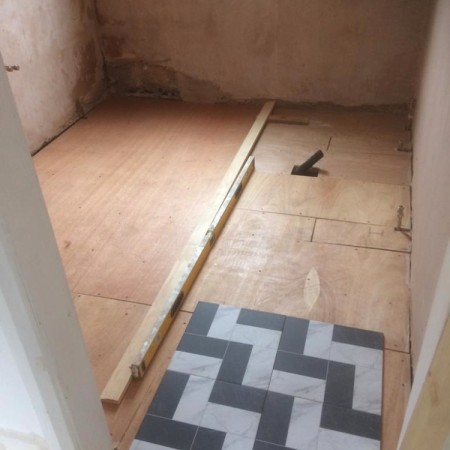 From a separate toilet and bathroom into a modern family bathroom