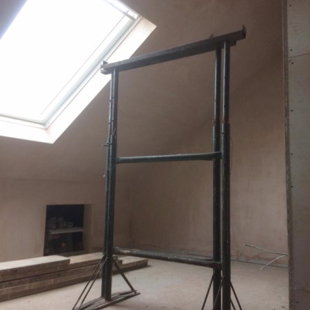 Internal work on a loft conversion including: plaster boarding, plastering, carpentry, painting & MDF inbuilt cupboards - North London