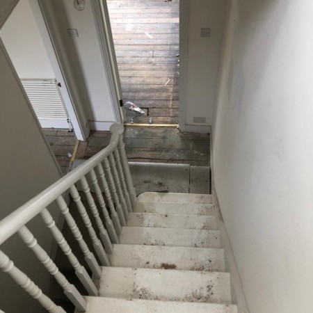 Stairs refurbishment North London, during