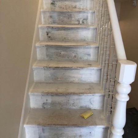 Stairs refurbishment North London, during