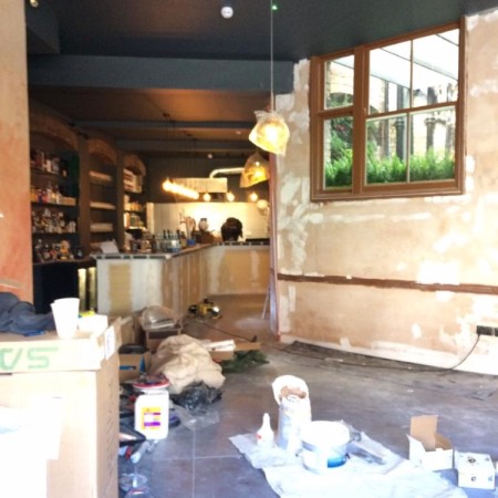 Decorating Belmiers Jazz Bar, Muswell Hill, North London, N10