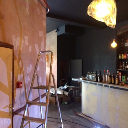Decorating Belmiers Jazz Bar, Muswell Hill, North London, N10