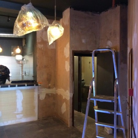 Decorating Belmiers Jazz Bar, Muswell Hill, North London, N10