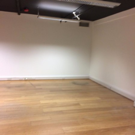 Painting shop unit in the British Design Centre in Islington