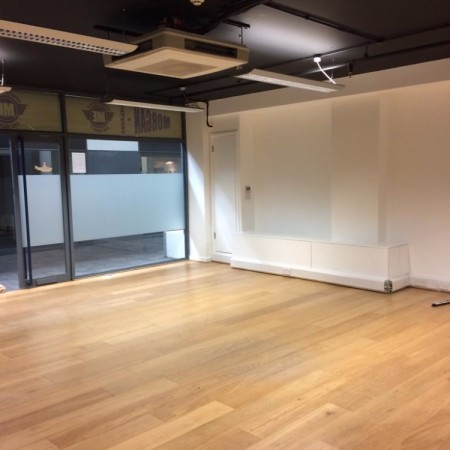 Painting shop unit in the British Design Centre in Islington