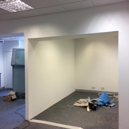 Painting shop unit in the British Design Centre in Islington