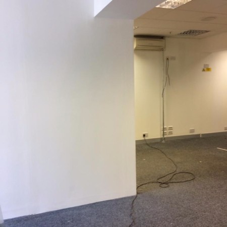 Painting shop unit in the British Design Centre in Islington