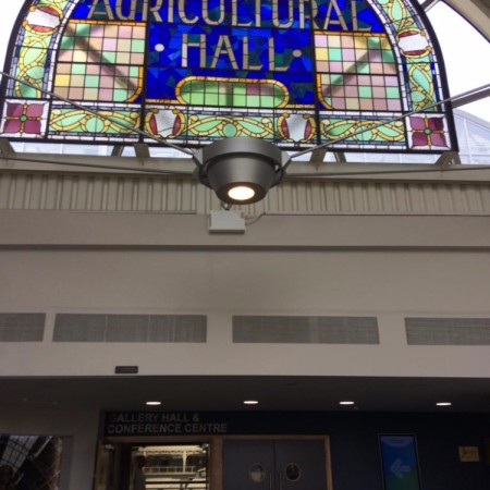 Painting shop unit in the British Design Centre in Islington